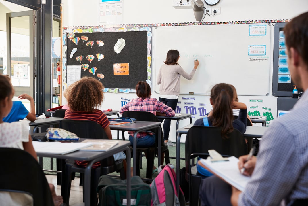 Trainee Teacher Learning How Teach Elementary Students